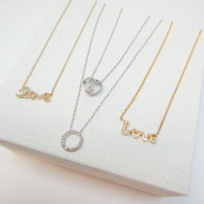 10kt Gold Heart Shape Infinity Necklace