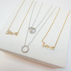 Mini Diamond Cursive Love necklace