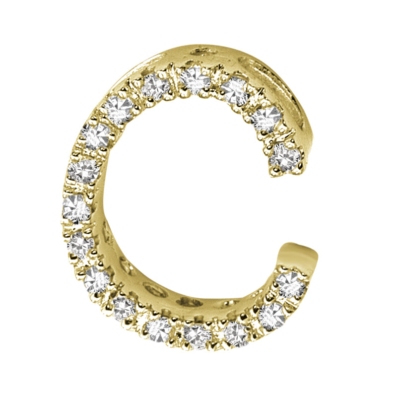 14kt Diamond Block Initials