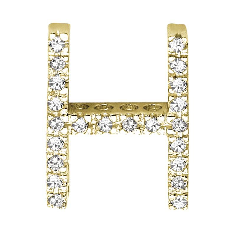 14kt Diamond Block Initials