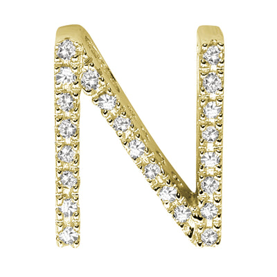 14kt Diamond Block Initials