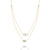 14kt Gold Double Layer Diamond Evil Eye and Diamond Chamsa Necklace