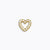SKINNY SILVER DIAMOND HEART (YELLOW)