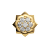 SKINNY SILVER SUNFLOWER CHARM (YELLOW)