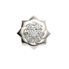 SKINNY SILVER SUNFLOWER CHARM (WHITE)