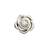 SKINNY SILVER ROSE  CHARM (WHITE)