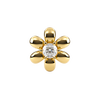 SKINNY SILVER DAISY CHARM (YELLOW)