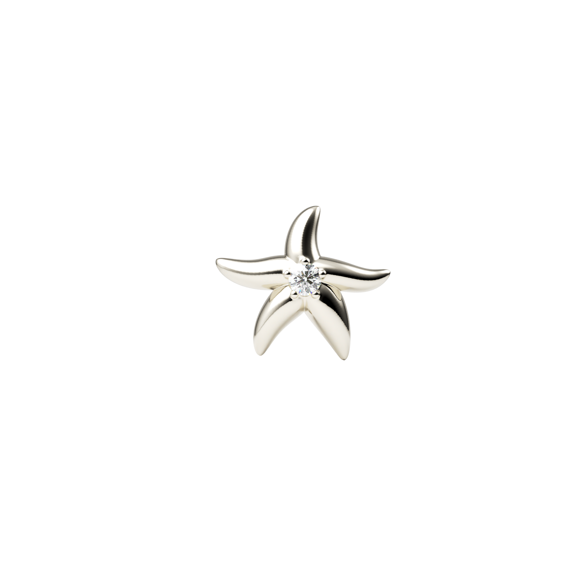 SKINNY STARFISH CHARM (WHITE)