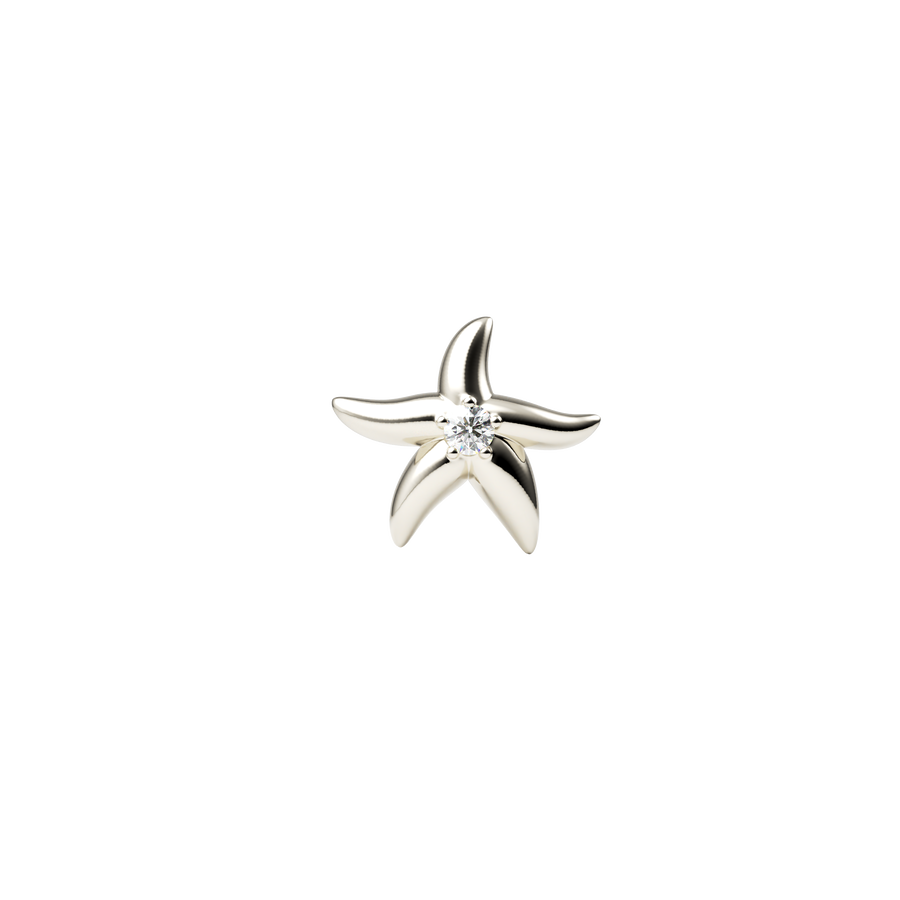 SKINNY STARFISH CHARM (WHITE)