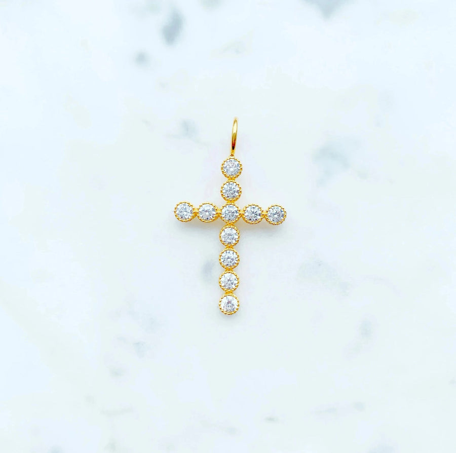 Sparkle Cross Charm