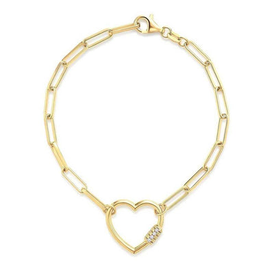 Miss Mimi Heart Paperlink Bracelet - Gold/Silver