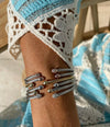 Miss Mimi Mini Twist Bangle with CZ edges