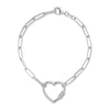 Miss Mimi Heart Paperlink Chain Necklace - Gold/Silver