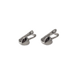 10kt white gold Heart shaped Lever back earring