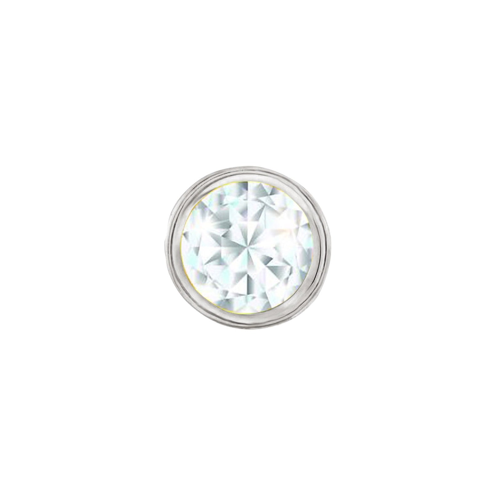 SKINNY SILVER APRIL CHARM (WHITE)