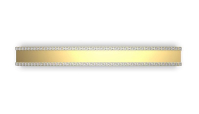 MEDIUM PAVE SKINNY SILVER BANGLE (YELLOW)