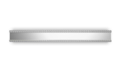 XS PAVE SKINNY SILVER BANGLE (WHITE)