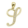 14kt gold Mini Diamond Script initials