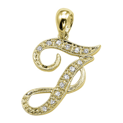 14kt gold Mini Diamond Script initials