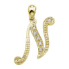 14kt gold Mini Diamond Script initials