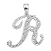 14kt gold Mini Diamond Script initials