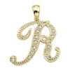 14kt gold Mini Diamond Script initials