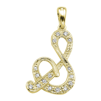 14kt gold Mini Diamond Script initials