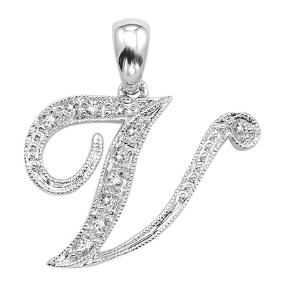 14kt gold Mini Diamond Script initials