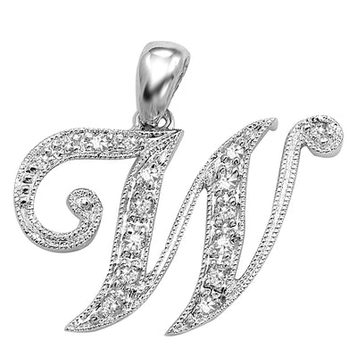 14kt gold Mini Diamond Script initials