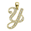 14kt gold Mini Diamond Script initials