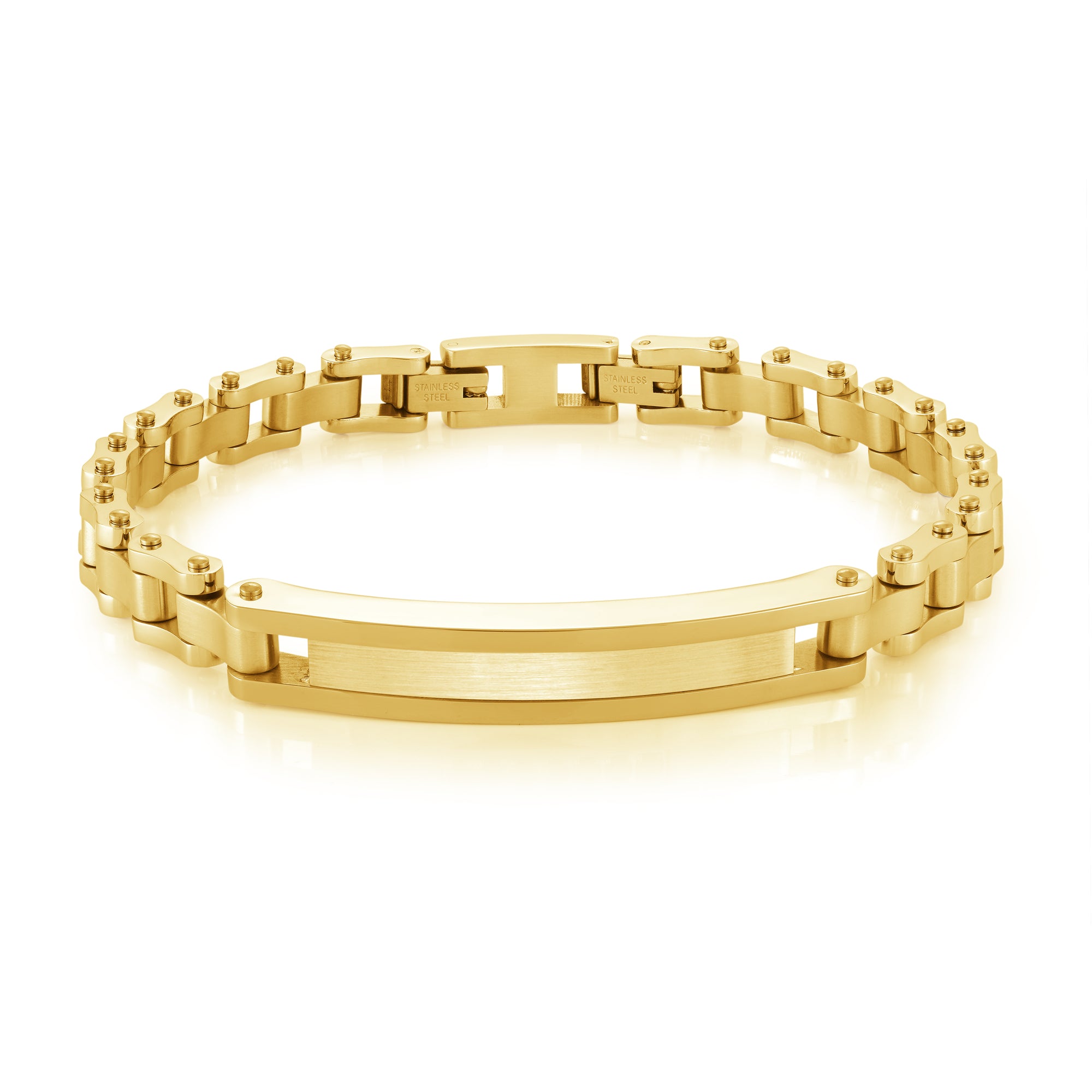 Italgem 8mm ID Rolex Bike Link Bracelet - Gold