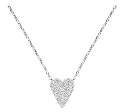 Miss Mimi Sharp Pave Heart on Chain - Gold/Silver