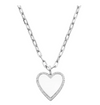 Miss Mimi Large Contour Heart on chain - Gold/Silver