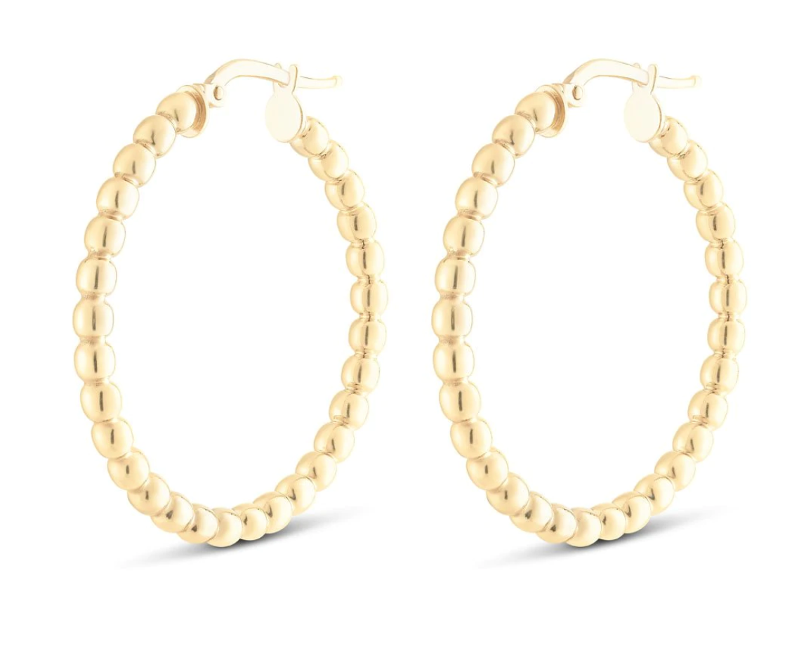 Miss Mimi Large Beaded Hoops