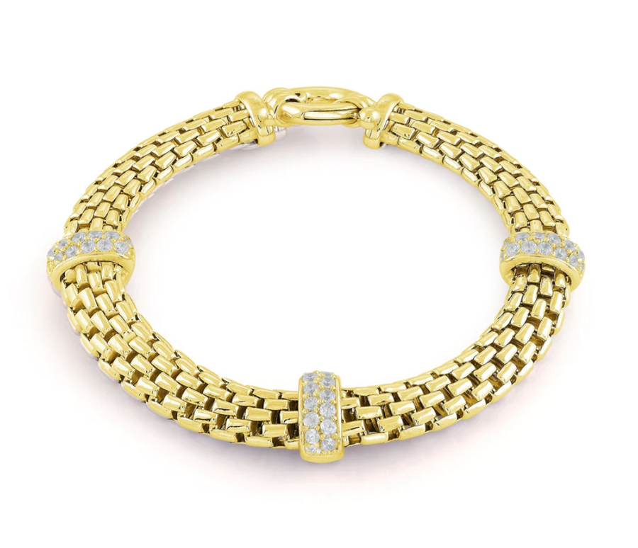 Miss Mimi 3 Bar Flexible Mesh Bracelet