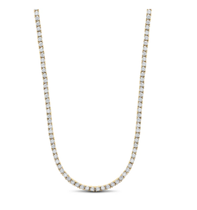 Cz tennis necklace white gold on sale