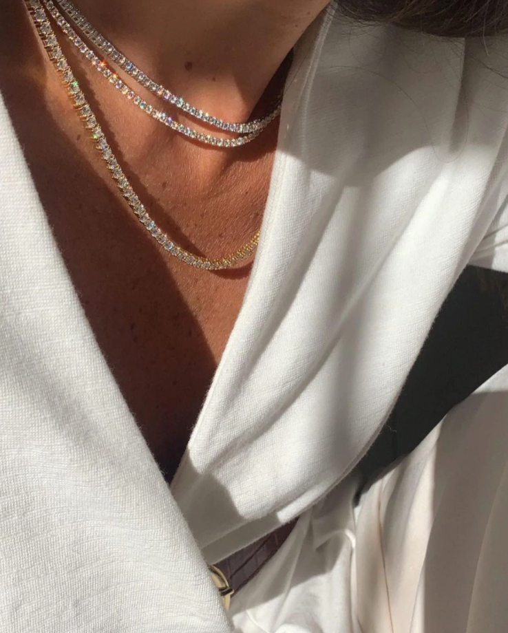 Miss Mimi 2mm CZ Tennis Necklace