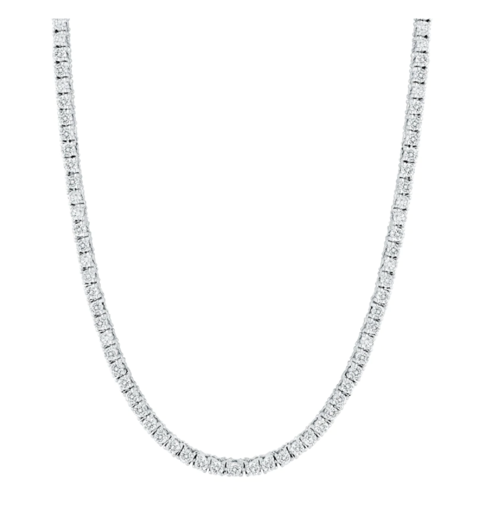 Miss Mimi Sterling Silver 3mm CZ Tennis Necklace