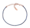Rosè Tennis Bracelet Light Blue Zircons