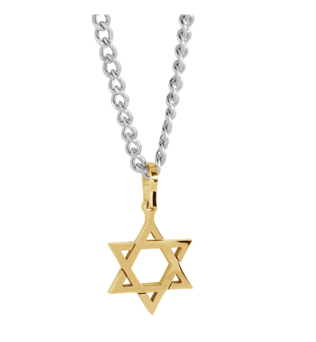 Light Blue Crystal Interlaced Star of David Necklace Light Blue Crystal Interlaced Star of David Necklace