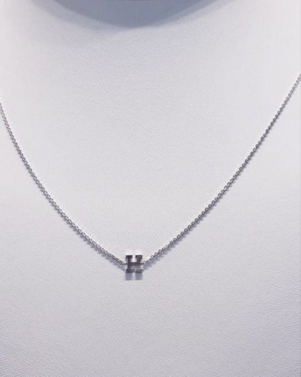 Gold Single Initial Necklace