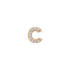 SKINNY SILVER C CHARM (YELLOW)
