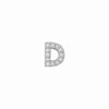 SKINNY SILVER D CHARM (WHITE)