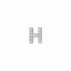 SKINNY SILVER H CHARM (WHITE)