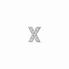 SKINNY SILVER X CHARM (WHITE)
