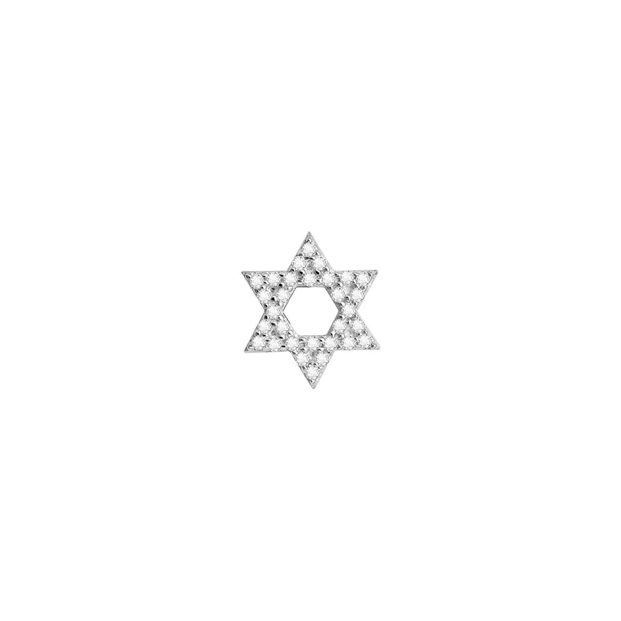 SKINNY STAR OF DAVID CHARM (WHITE)
