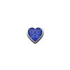 SKINNY SILVER BLUE HEART CHARM (WHITE)