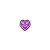 SKINNY SILVER PINK HEART CHARM (WHITE)