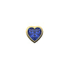 SKINNY SILVER BLUE HEART CHARM (YELLOW)