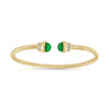 Green Cabochon Twist Bangle